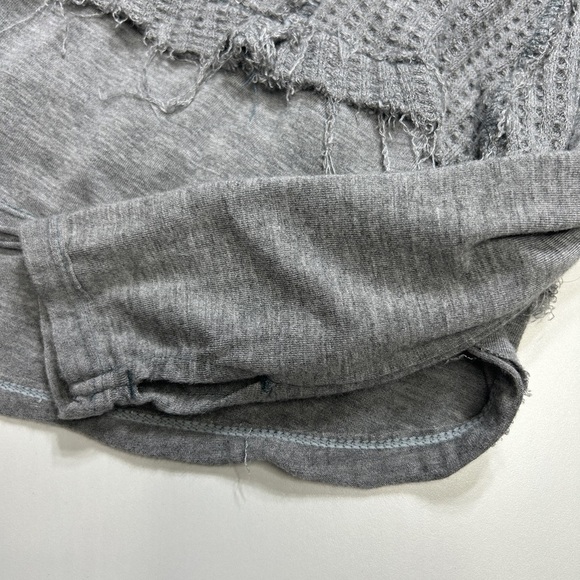 Free People oversized Laguna thermal thumb holes in light heather gray size XS - Picture 12 of 14